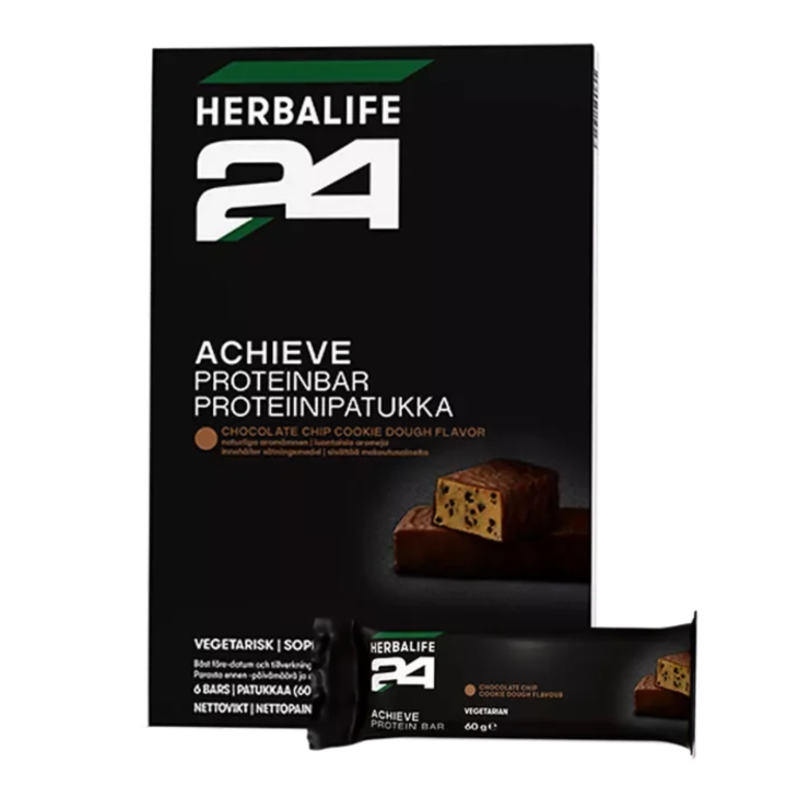 H24 Achieve Protein Bars - Chocolate Chip Cookie Dough Flavour - 6 per box